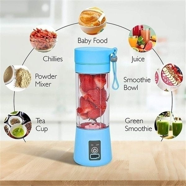 Portable 6 Cuts Blender - USB Rechargeable Mini Juicer