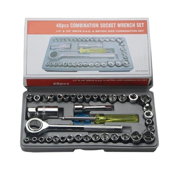40Pcs Aiwa Socket Wrench & Screwdriver Tool Kit