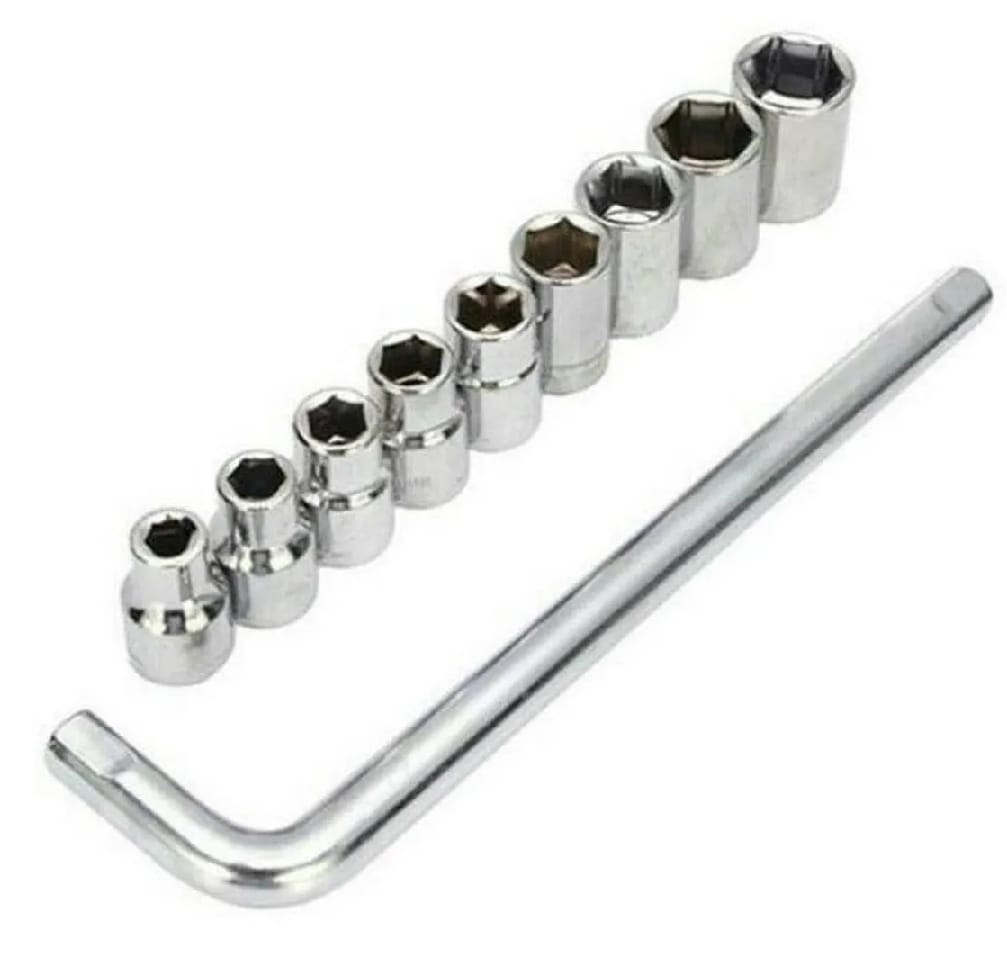 Professional Heavy Duty Socket Wrench Set - 9Pc 1/2" Tool Kit
