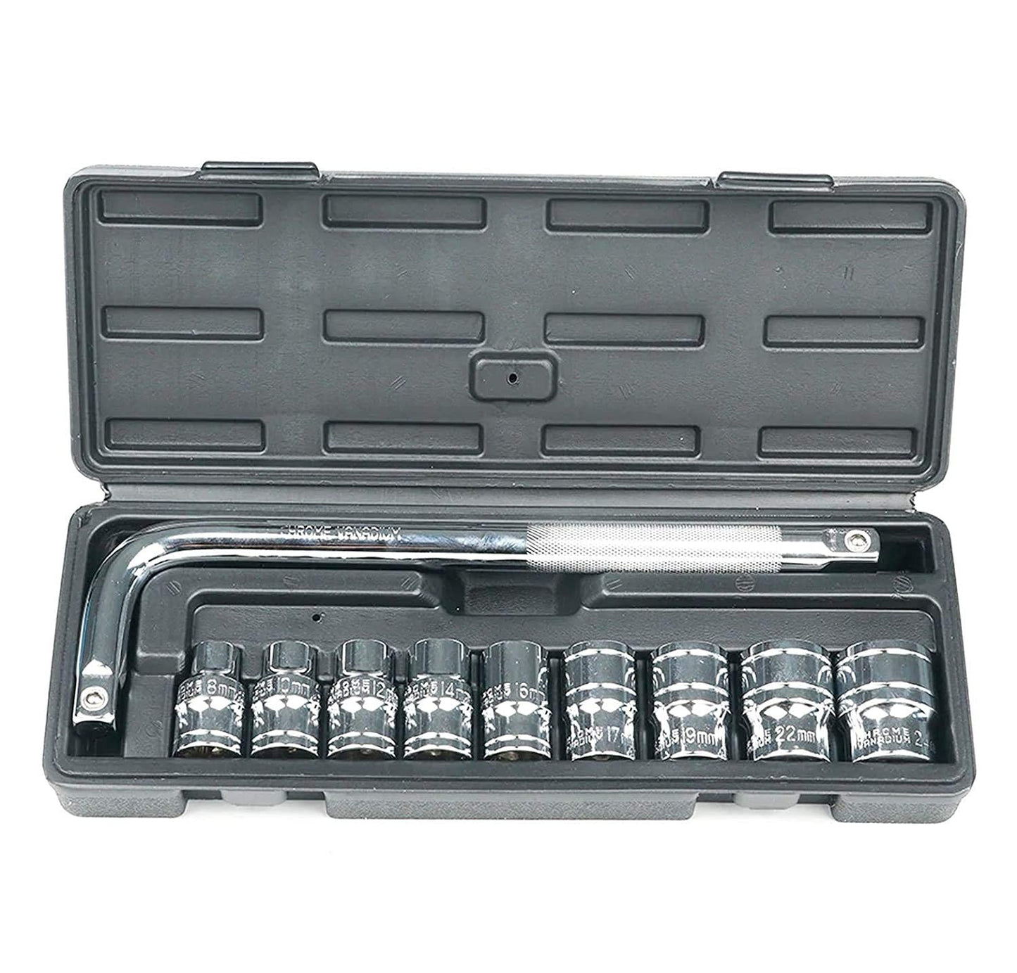 Professional Heavy Duty Socket Wrench Set - 9Pc 1/2" Tool Kit