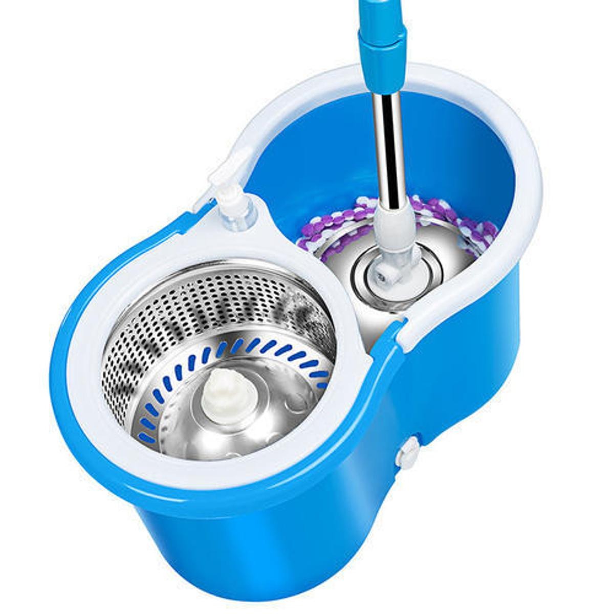 Easy Spin Magical Mop Set with Steel Bucket - 360° Rotating