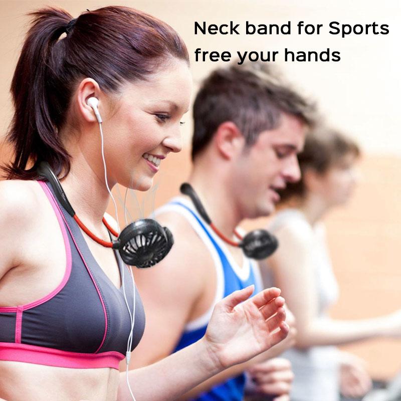 Portable Neck Fan - 360 Degree Rotation USB Rechargeable