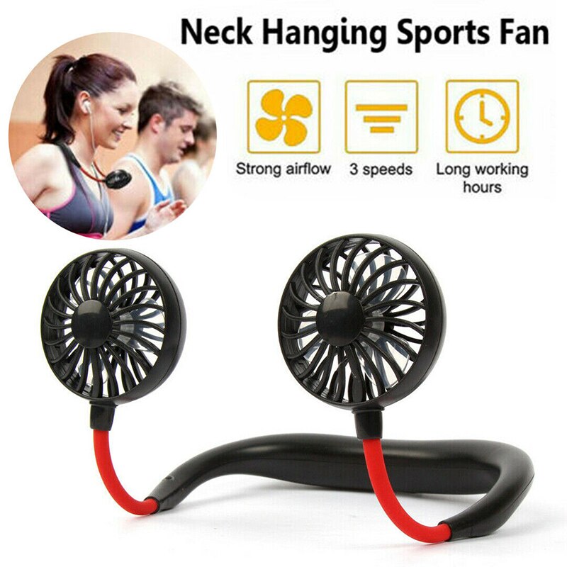 Portable Neck Fan - 360 Degree Rotation USB Rechargeable