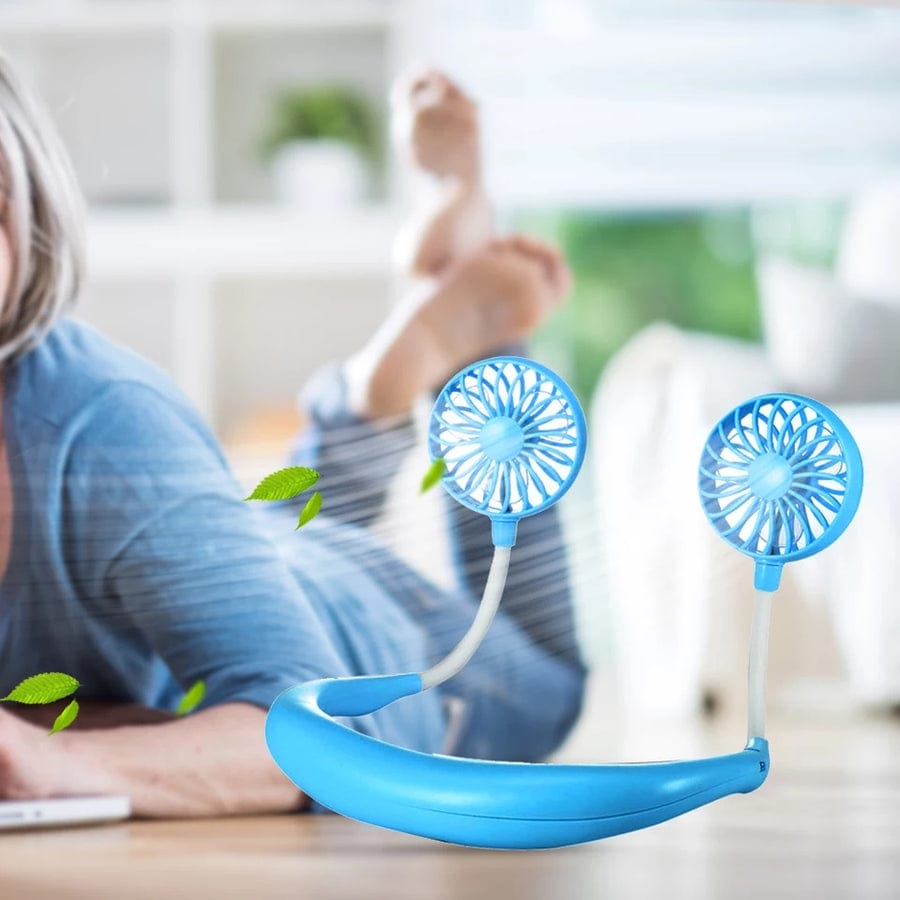 Portable Neck Fan - 360 Degree Rotation USB Rechargeable