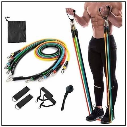 Resistance Bands Set - 11Pcs Latex Pull Rope with Anchor
