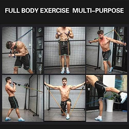 Resistance Bands Set - 11Pcs Latex Pull Rope with Anchor