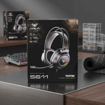 AULA S611 Wired Gaming Headset with LED Lights