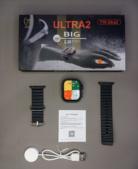 Ultra 2 Smart Watch | T10 Ultra 2 Watch Big Screen 2.20 infinite Display Bluetooth Call Game Heart Rate Sleep Monitoring Smart Watch (Random... - Image 2