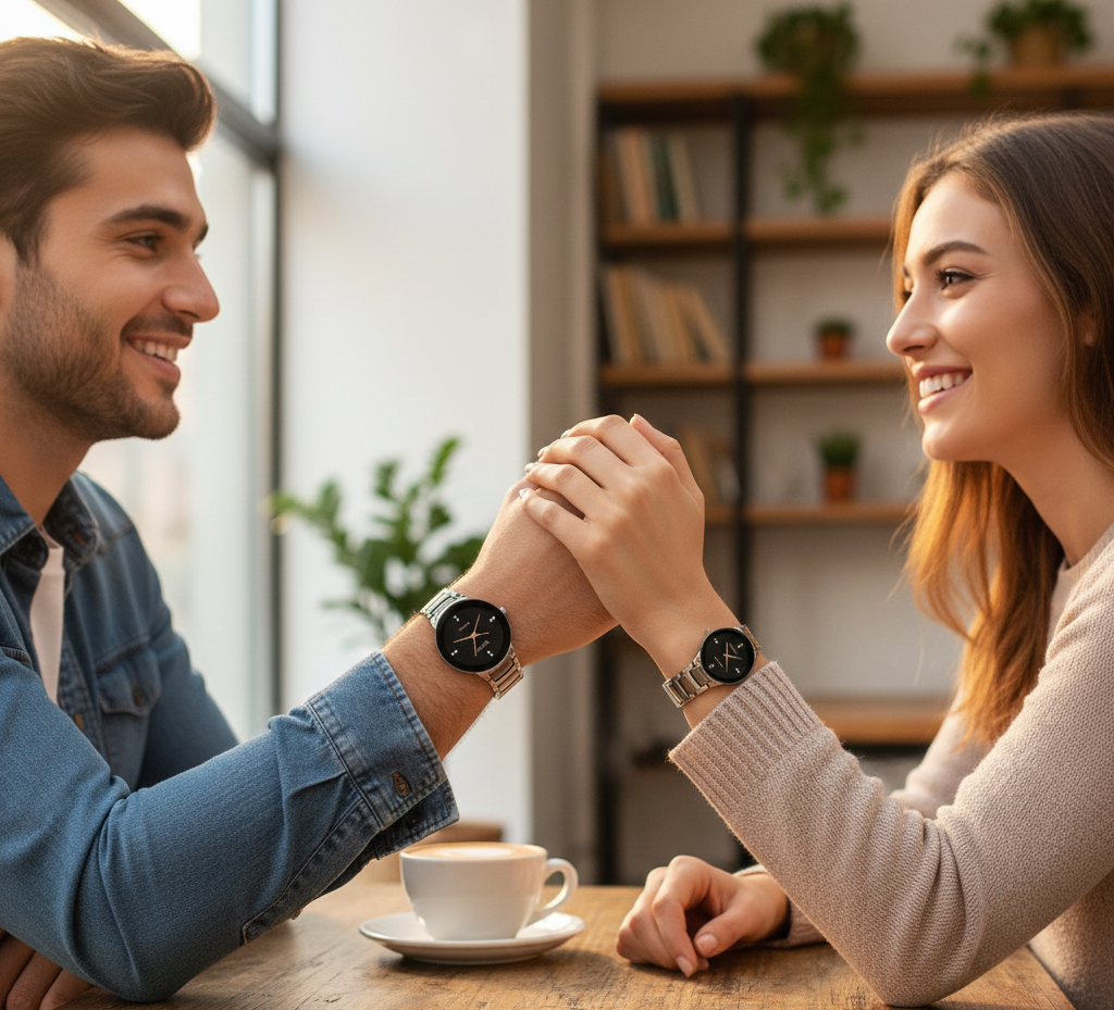 POSITIF Couple Watch – Elegant Matching His & Her Timepieces | Stylish Pair Gift For Lovers, Anniversary & Special Occasions (Without Box...